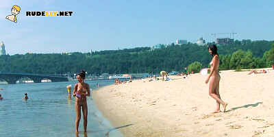 Hot nudist teen filmed by voyeur