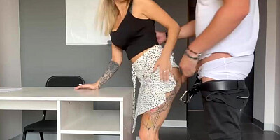 Fucked in Mouth and Pussy Sexy Secretary