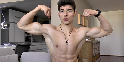 Muscles and dick flexing by hot boy EastBoys