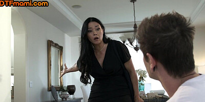 Bigass Asian stepmommy pussypounded by stepsons cock