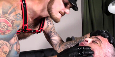 Submissive crossdresser gets fucked by dominant jock