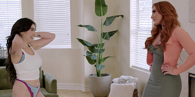 Stepdaughter loves spanking from stepmom