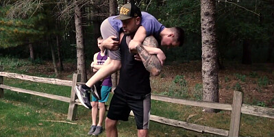 Petite bottom twink barebacked under shower by inked jock