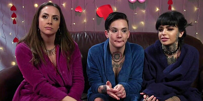 Three curvy lesbians oral sex and domination