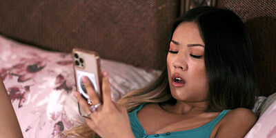 Perfect sex night for horny Asian teen