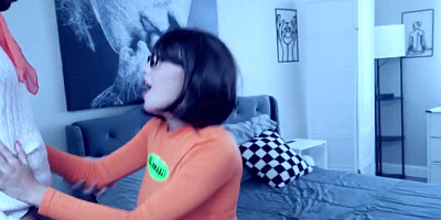 Busty Velma throats and rides Freds dick