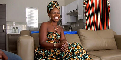 Pure African amateur model on audition