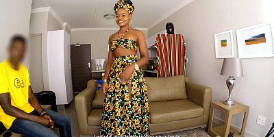 Pure African amateur model on audition