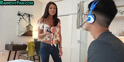 Anal loving stepmommy POV fucked by stepson at home