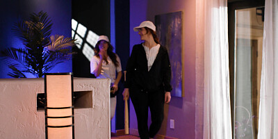 Lesbian MILF coach strapon fucked a teen