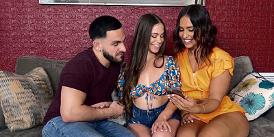 Gorgeous MILF helps out in threesome