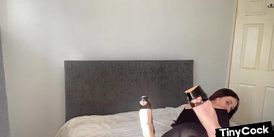 Smallcock shaming solo video by amateur British babe