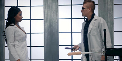 Dr. Jenna J Foxx getting reamed by the Large Hard-On Collider