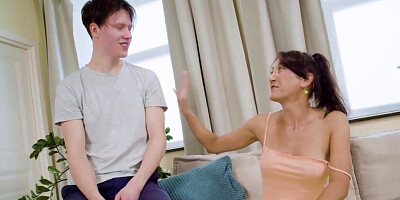 Geeky older gal is going to fuck this boy fucking senseless