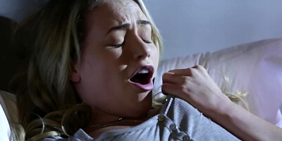 Natural boobs of preacher's stepdaughter gently licked by friend