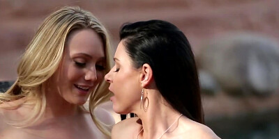 Lovely lesbians get carried away once again by warm weather