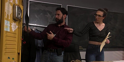Evidence clerk anal fucked by corupted cop