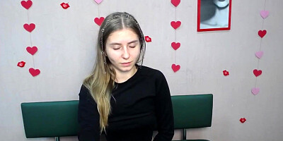 Young Ukrainian blonde in red panties