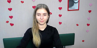 Young Ukrainian blonde in red panties