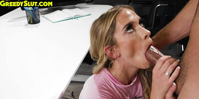 Greedy college babe banged by teacher in the class room