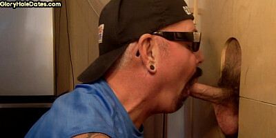 Gloryhole moustache DILF deepthroating hairy guys cock