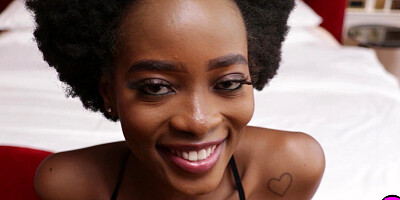 Petite ebony MILF posing for Playboy