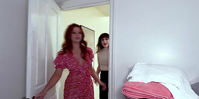 Teens learning how to make out from horny milfs