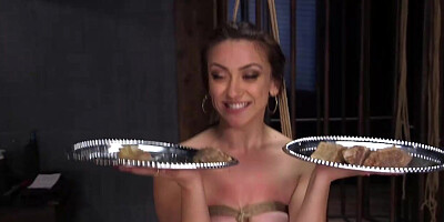Bound slave fucked in every hole