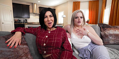 Stepmom and friend enjoy a lesbian moment