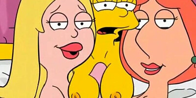 Famous cartoon lesbian MILFs