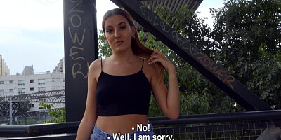 19yo Gala Anguita is sucking cock in POV