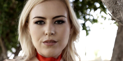 Summer Day flashes her panties outdoors