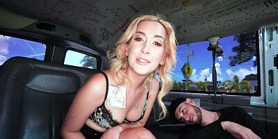 Lilith Moaningstar is undressing in the BangBus