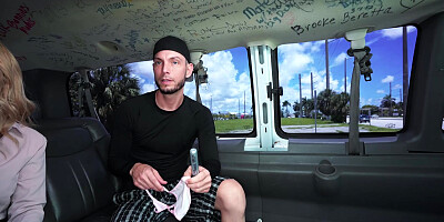 Lilith Moaningstar is undressing in the BangBus