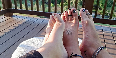 Showing off our feet