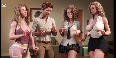 Doctor and two hot babes fucks a boy with huge dick after using the love potion.