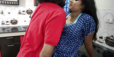 Kitchen nighty romance with sex by Vaishnavy and Sharun Raj, Mallu couple nighty sex, Kitchen sex romance, Mallu sex in kitchen