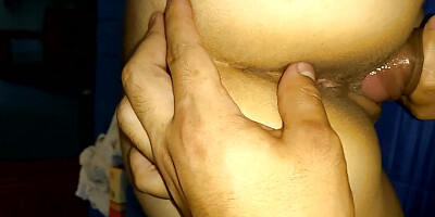 He Opens My Pussy and I Masturbate with His Cock