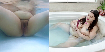 Underwater Masturbation with Split View