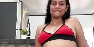 Sexy Colombian Gets Naked On Sexy Webcam Dancing In Short Short