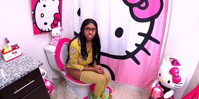Pissing Leads To Sex Fucking Big Black Cock Cowgirl, Natural Tits Out By Msnovember