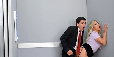 Chubby charmer gets drilled by two boys like concupiscent tigress