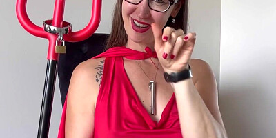 Watch me orgasm & teasing you while you are locked & denied to cum