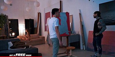 Wicked - Model Gets Her Pussy Pounded Hard By Her Painter