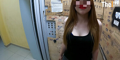 The neighbor did not let me go home. Elevator