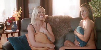 Sexy Stepsisters Fuck Together With A Strap-on