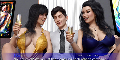 Two horny girls were sucking my big cock in a house party - 3D Hentai Animated Porn With Sound - F.I.L.F.