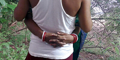 Indian Village bhabhi in forest
