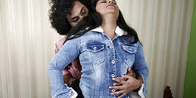 Skirt and shirt romance by Vaishnavy and Sharun Raj, Shirt open and bra show with boobs press fuck, Mallu couple hot fuck love