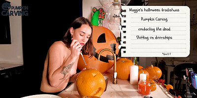 TOPLESS PUMPKIN CARVING (FT. TITS)